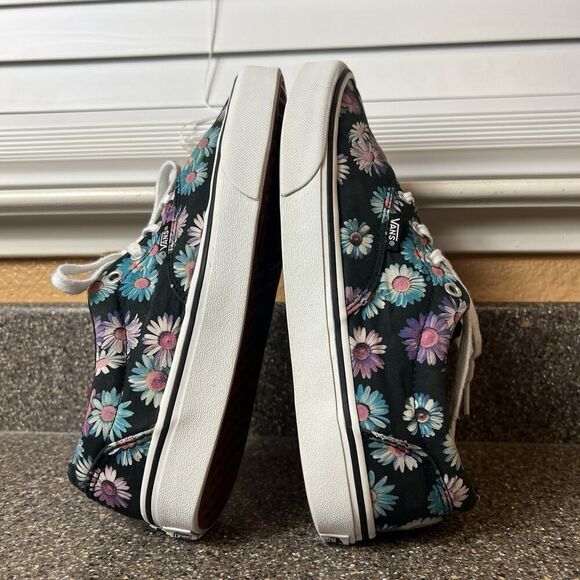 VANS Off The Wall Women's 9 Floral Daisies Print Canvas Sneakers Lace Up Low Top - Picture 5 of 11
